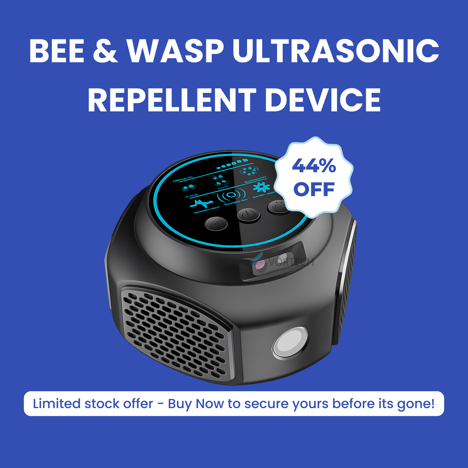 Ultrasonic Insect Repeller for Flying Pests | Plug-In Deterrent for Stinging Insects & Wood-Boring Bugs | Chemical-Free Home Defense | Thomler