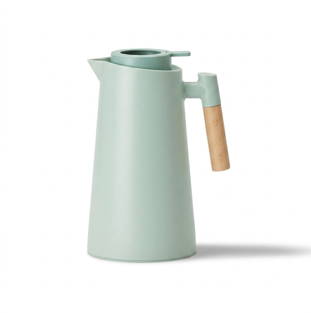 Insulated Stainless Steel Thermal Carafe with Built-In Temperature Display for Hot & Cold Drinks | Thomler