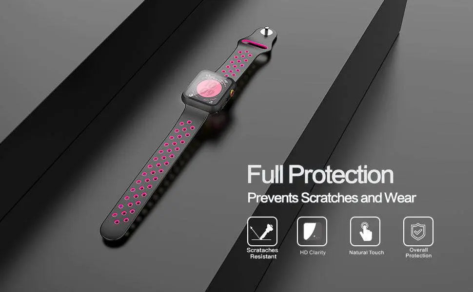 Reinforced Metal Armor Shell with Built-In Hardened Glass Display Shield for 40mm & 44mm Series 4/5/6, 38mm & 42mm Series 1/2/3 | Thomler