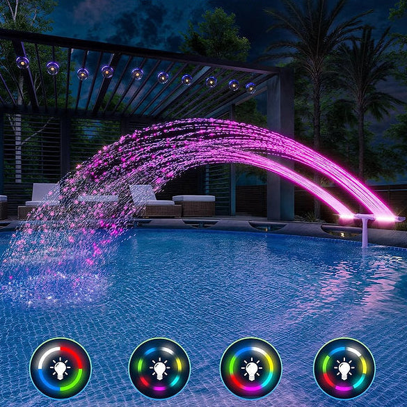 RGB Solar-Poolbrunnen — Verwandelt Ihren Pool jeden Abend in eine Lichtshow