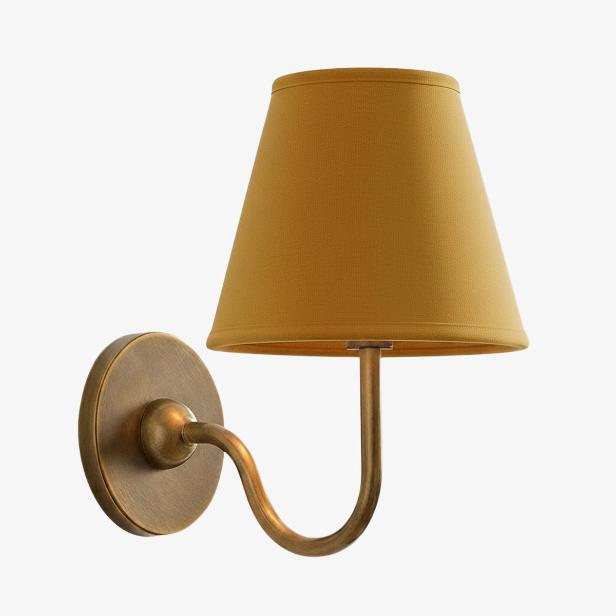 Brass Sconce with Fabric Drum Shade – 1 or 2 Light Hardwired Fixture for Bedroom, Hallway & Living Room | Thomler