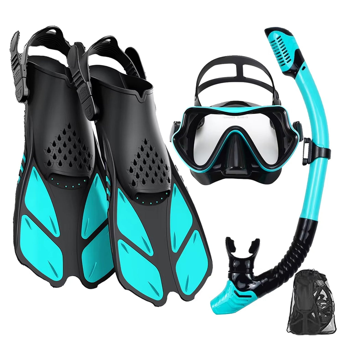 Full-Face Snorkel Mask with Fins & Dry-Top Tube – Wide-View Swim Gear for Ocean, Pool & Diving | Thomler