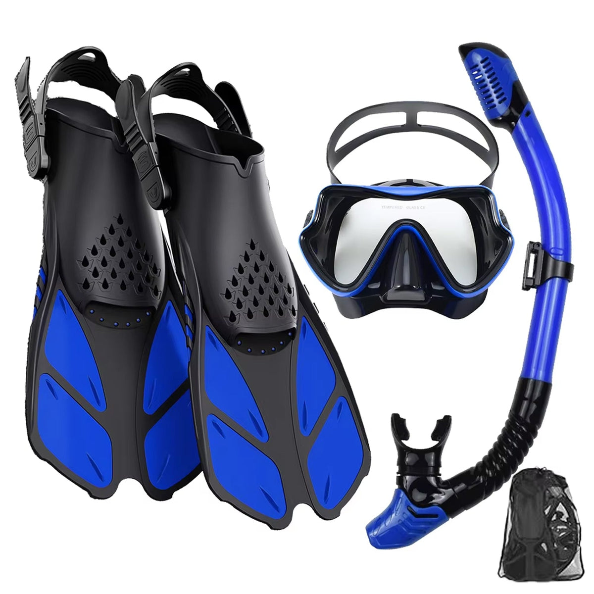Full-Face Snorkel Mask with Fins & Dry-Top Tube – Wide-View Swim Gear for Ocean, Pool & Diving | Thomler