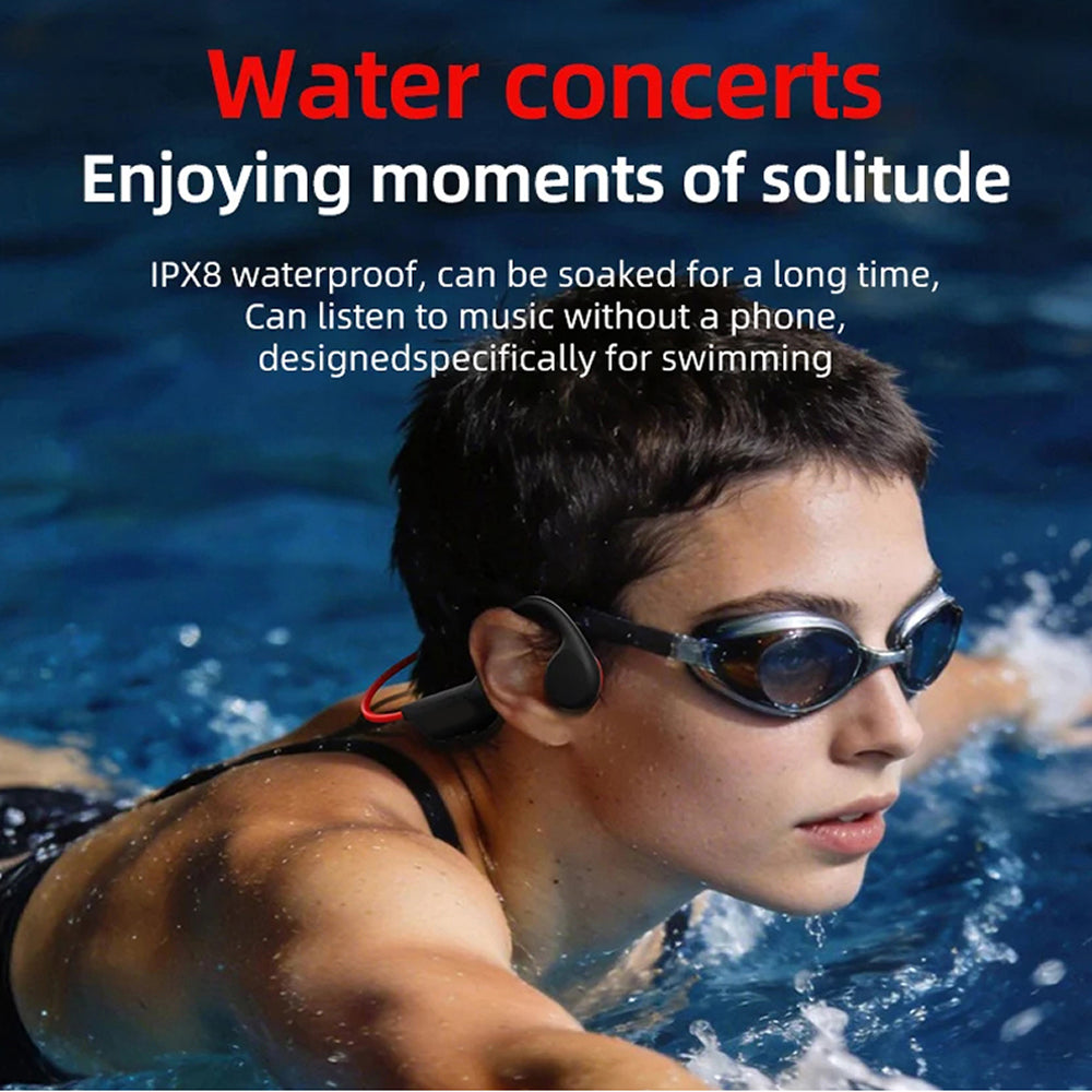 Bone Conduction Swim Headphones with 32GB Storage & IPX8 Waterproof Rating for Pool Training, Open Water Swimming, Running & Cycling | Thomler