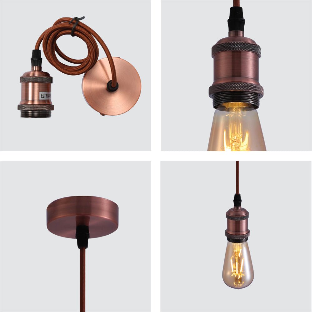 Pendant Light Steel E27 155.0 cm Adjustable Dining Room Kitchen Island Industrial Hanging Ceiling Lamp | Thomler
