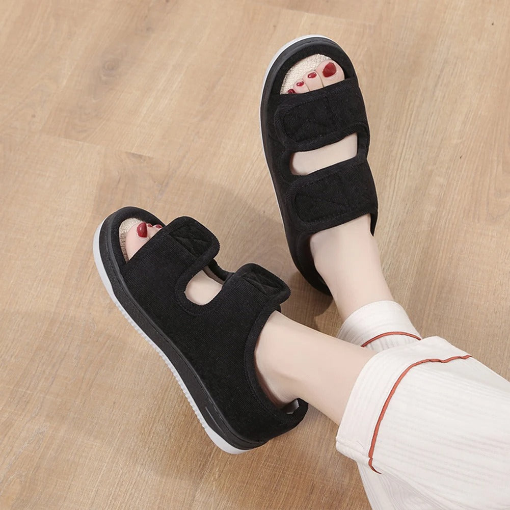 Adjustable Orthopedic Sandals for Edema Relief & Diabetic Foot Care – Wide Fit, Cushioned Sole, Breathable Open-Toe Design for Women & Men | Thomler