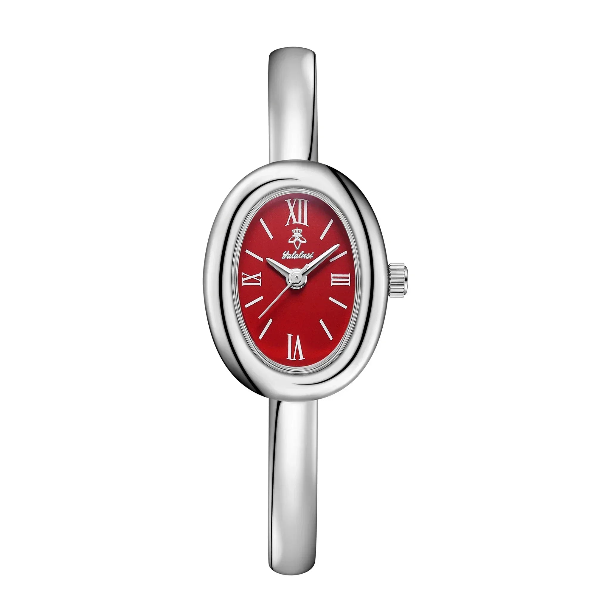 Women's Oval Face Bangle Watch Quartz Analog Wristwatch Stainless Steel Bracelet for Dress Casual Office Gold Silver Color Options Fashion A | Thomler