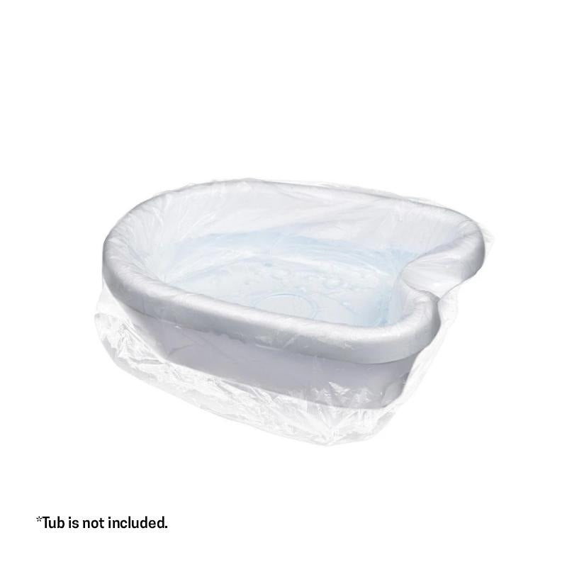Single-Use Foot Bath Basin Liners for Spa & Pedicure – 90-Count Clear Plastic Tub Covers for Home Salon & Professional Use | Thomler