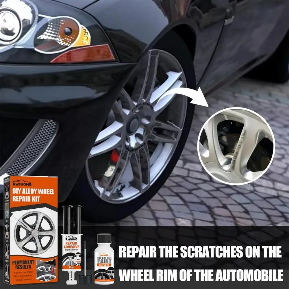 Metal Wheel Touch-Up Repair System for Scratched & Scuffed Car Rims – Restore Finish on Aluminum, Steel & Chrome Wheels at Home | Thomler