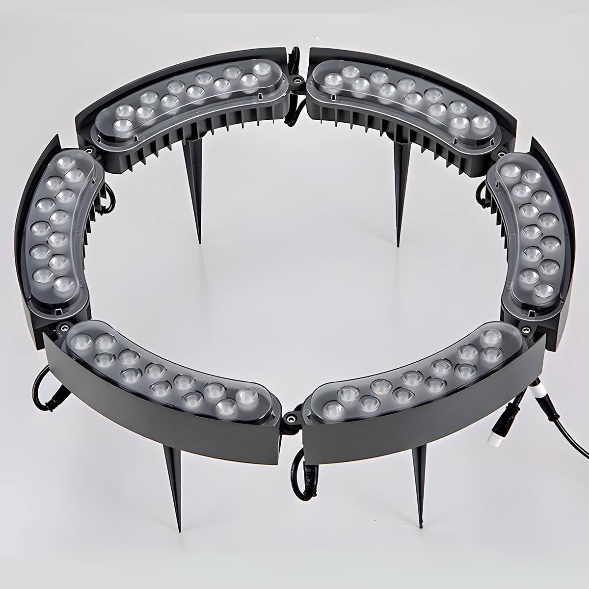 Garden Spotlight Cast Aluminium 24.5 cm 12W Black Outdoor Tree Pathway Landscape Spike Light | Thomler