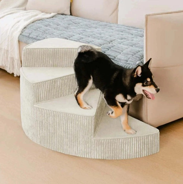 Pet Steps for Bed & Couch - Non-Slip Foam Ramp Stairs for Small Dogs - Washable Spiral Design for Senior Pets & Puppies | Thomler
