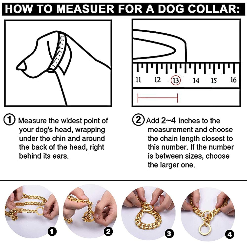 Metal Link Training Collar for Dogs – Adjustable Chain Leash Connector for Small to Large Pets | Thomler