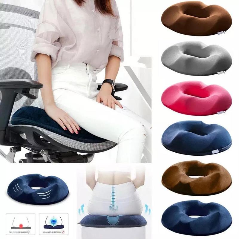 Memory Foam Seat Cushion for Tailbone Pain Relief – Donut Design for Chairs, Cars & Wheelchairs | Thomler