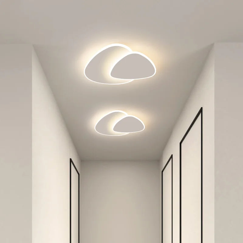 Ceiling Light Metal Acrylic 15.7 in Adjustable White Bedroom Living Room Hallway Multi-Layer Modern LED Fixture | Thomler