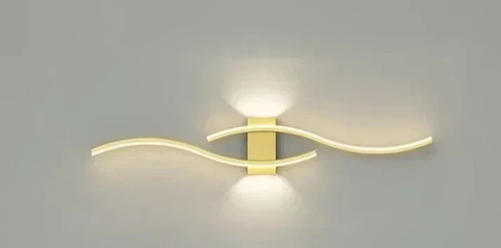 Curved LED Wall Sconce – Contemporary Metal Fixture for Bedroom, Living Room & Office – 24 Inch Warm Glow | Thomler