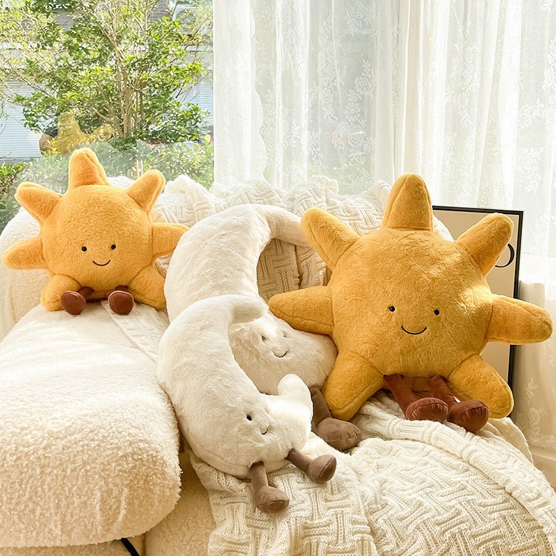 Kuschelkissen Sonne & Mond mit süßem Gesicht