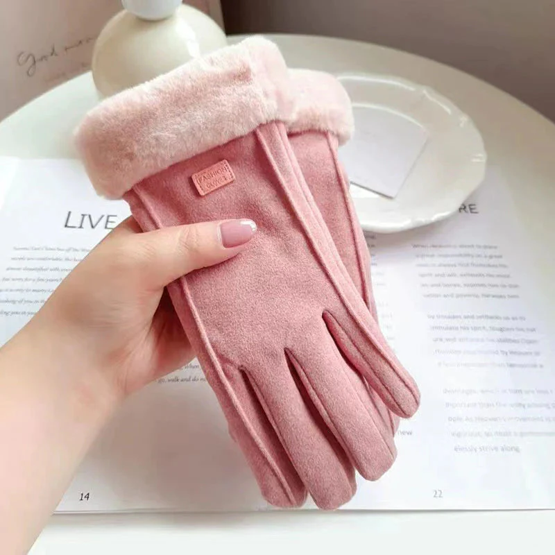 Insulated Windproof Gloves with Smart Fingertips for Women | Touch-Compatible Hand Warmers for Cold Weather Commutes Outdoor Activities Dail | Thomler