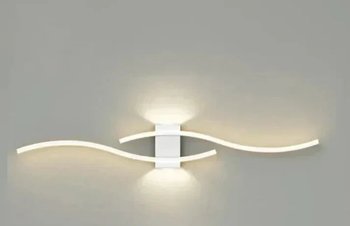 Curved LED Wall Sconce – Contemporary Metal Fixture for Bedroom, Living Room & Office – 24 Inch Warm Glow | Thomler