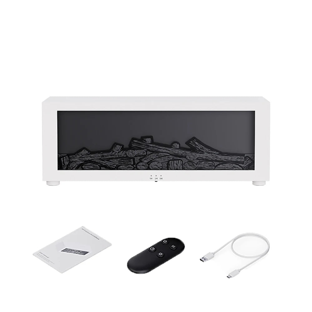 Ultrasonic Cool Mist Diffuser with Simulated Fire Light Effect for Bedroom, Office, Spa & Wellness | Aromatherapy Essential Oil Compatible D | Thomler