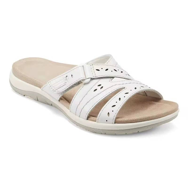 Women's Adjustable Hook & Loop Arch Support Sandals with Non-Slip Rubber Sole for Plantar Fasciitis Relief & All-Day Comfort | Thomler