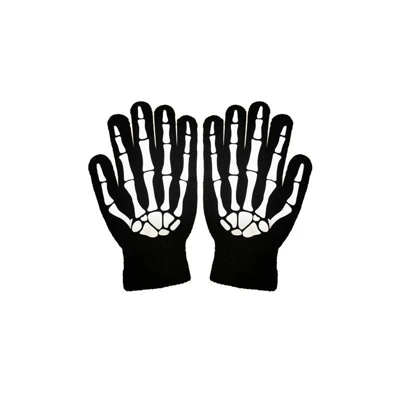 Hooded Reaper Costume with Light-Up Eyes & Glowing Skeleton Gloves for Halloween | Thomler