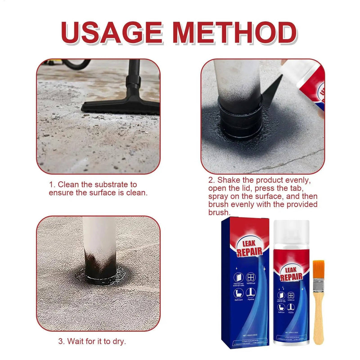 All-Purpose Instant Sealing Spray for Cracks and Leaks – Multi-Surface Waterproof Repair – Flexible Formula for Roof, Gutter, Tile and | Thomler