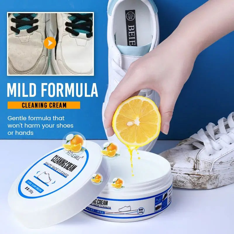 Waterless Sneaker Cleaning Cream for Instant Stain Removal on White Shoes, Tennis Shoes & Leather Footwear – Gentle Formula for All Shoe | Thomler