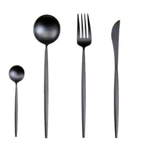 Stainless Steel Flatware Set 24-Piece Service for 6 with Colorful Handles for Everyday Dining Modern Table Utensils | Thomler