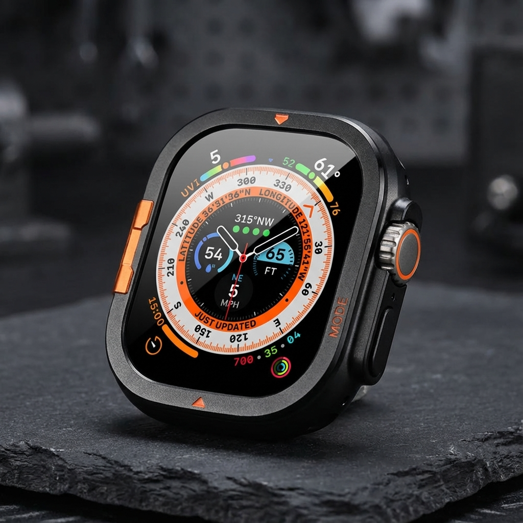Rugged Metal Bumper Case for Apple Watch Ultra & Series 11/10 – Precision-Fit Display Guard | Thomler