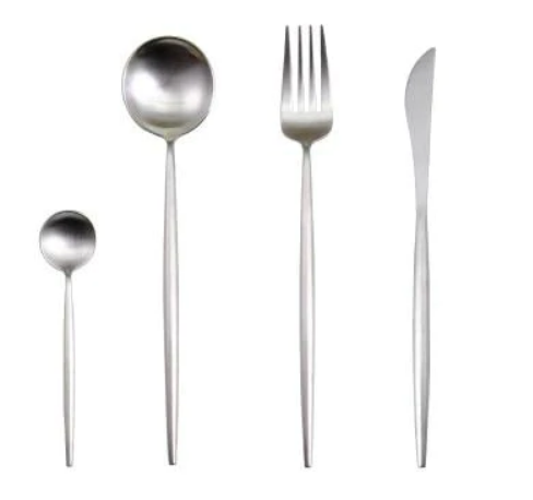 Stainless Steel Flatware Set 24-Piece Service for 6 with Colorful Handles for Everyday Dining Modern Table Utensils | Thomler