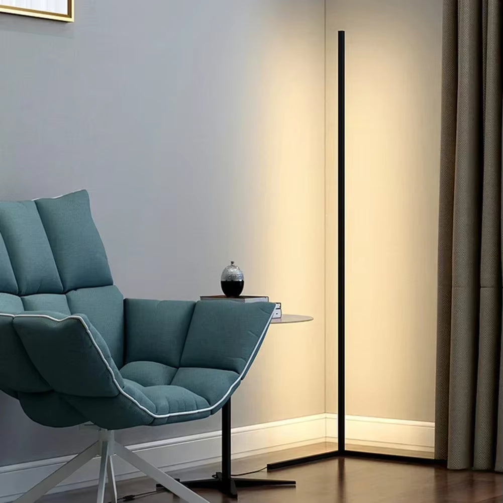 Dimmable Corner Floor Lamp with Remote Control – LED Mood Light for Living Room, Bedroom & Home Office – 3 Color Temperatures | Thomler