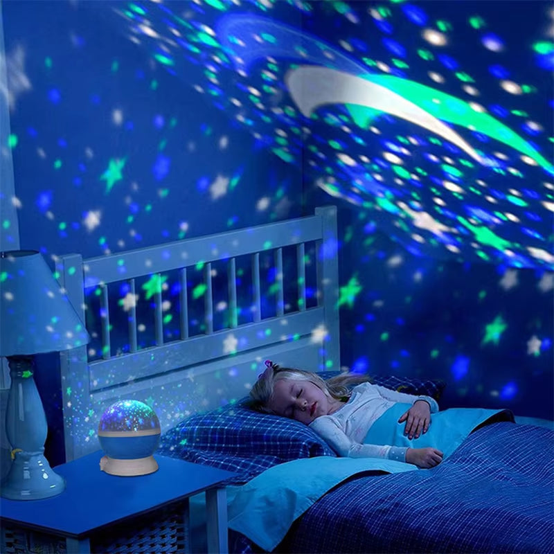 Sternenhimmel-Nachtlampe mit LED – Projektor für Kinderzimmer & Schlafzimmer