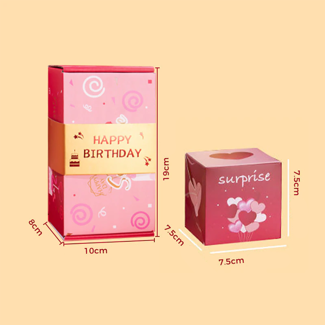 Pop-Up Gift Box with Surprise Reveal Mechanism for Birthdays, Weddings & Christmas – Decorative Keepsake Packaging | Thomler