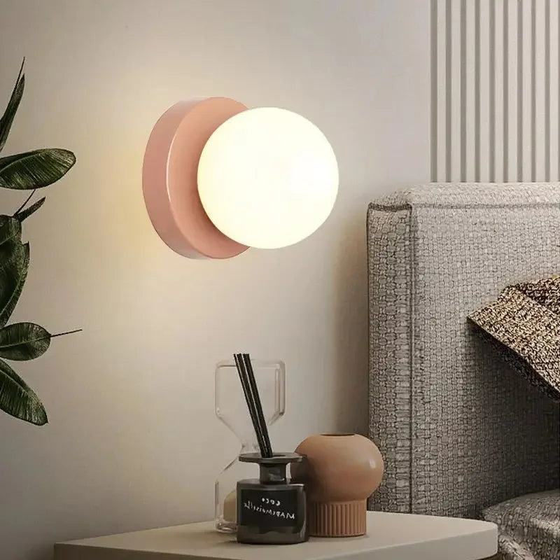 Wall Lamp Glass 10.0 cm White Bedroom Bedside Nordic Minimalist G9 LED Accent Lighting Indoor Fixture | Thomler