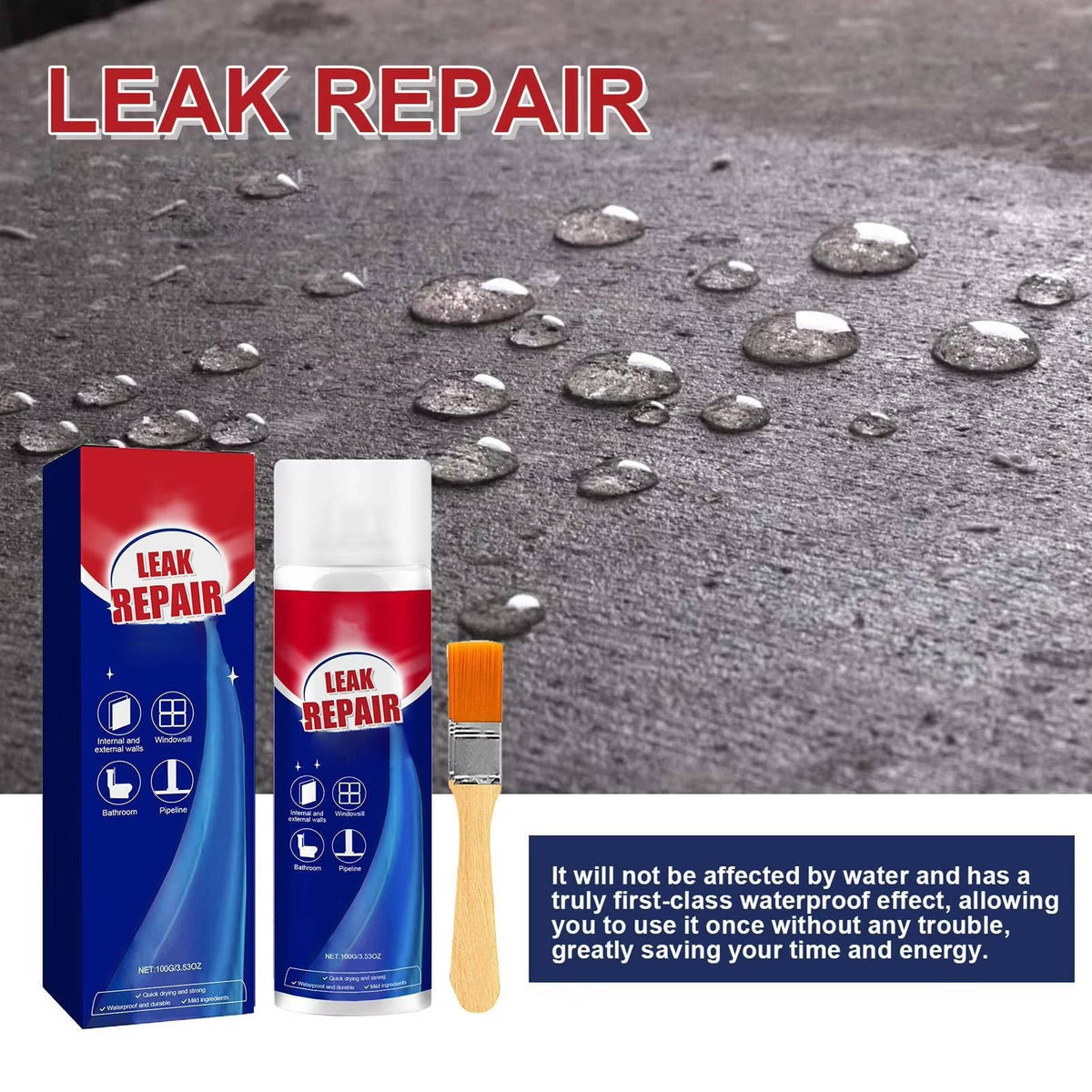 All-Purpose Instant Sealing Spray for Cracks and Leaks – Multi-Surface Waterproof Repair – Flexible Formula for Roof, Gutter, Tile and | Thomler