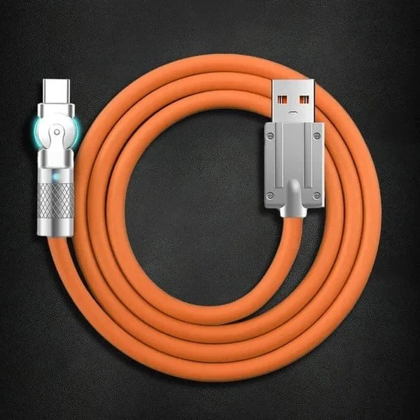 Swivel Head Charging Cord with Fast Data Sync – 47 in Cable for Gaming & Phone Use | Thomler