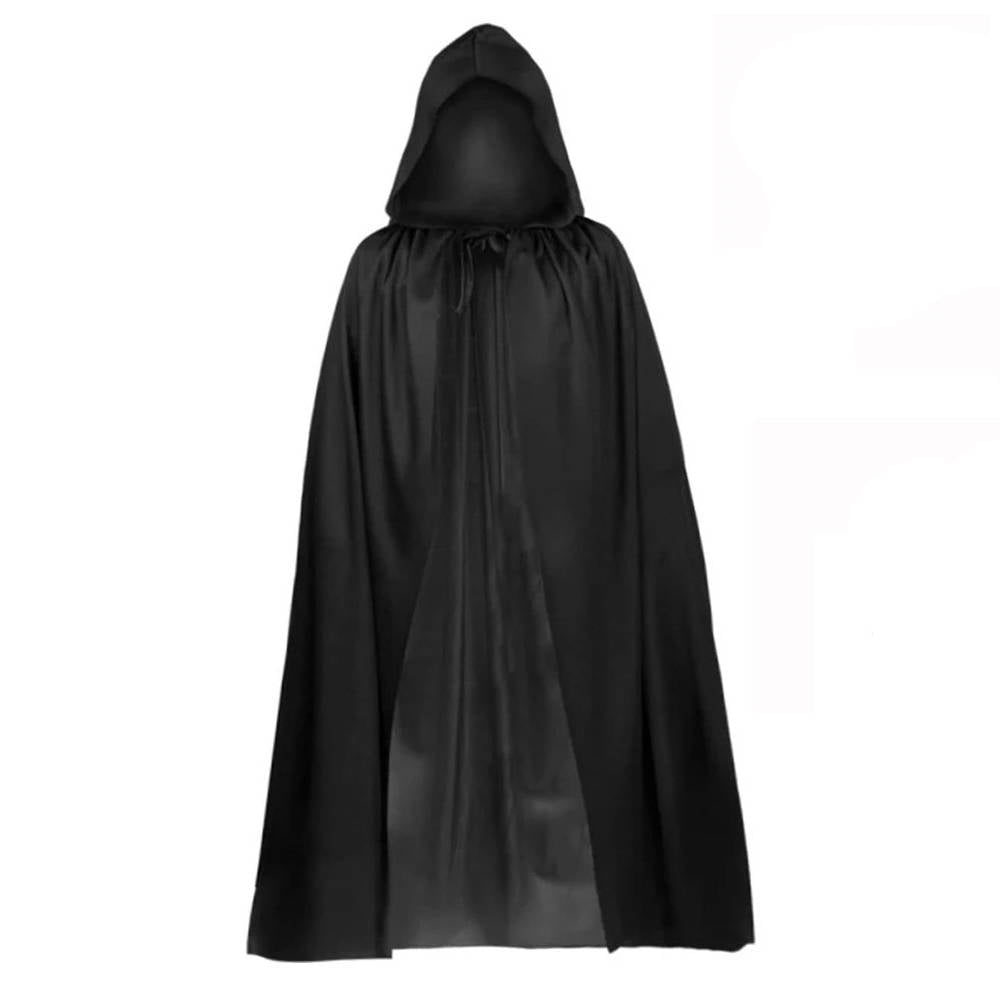 Hooded Reaper Costume with Light-Up Eyes & Glowing Skeleton Gloves for Halloween | Thomler