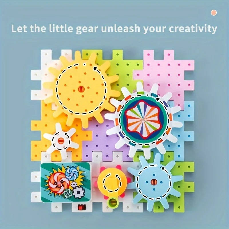 263-Piece Motorized Construction Set for Kids with Electric Spinning Gears, STEM Learning, Snap-Together Blocks for Amusement Park Builds | Thomler