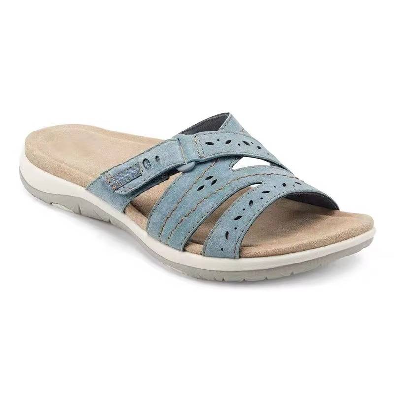 Women's Adjustable Hook & Loop Arch Support Sandals with Non-Slip Rubber Sole for Plantar Fasciitis Relief & All-Day Comfort | Thomler