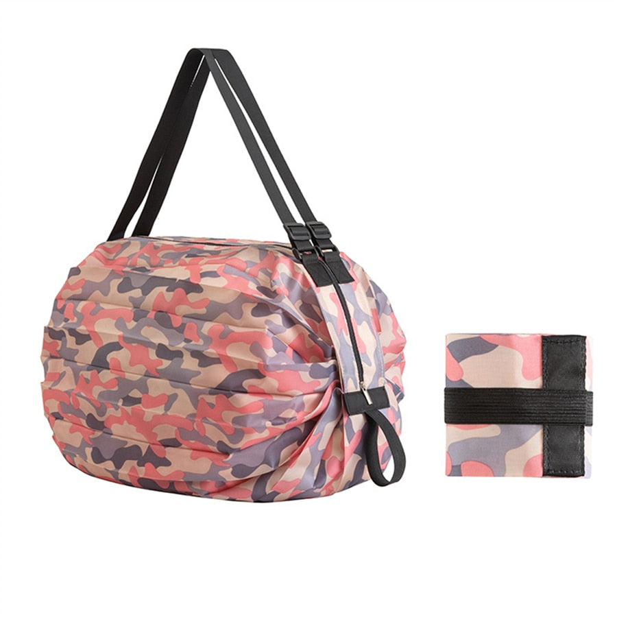 Collapsible Grocery Bag with Reinforced Straps and Water-Resistant Oxford Fabric for Shopping, Travel, Picnics, Eco-Friendly Reusable Tote | Thomler