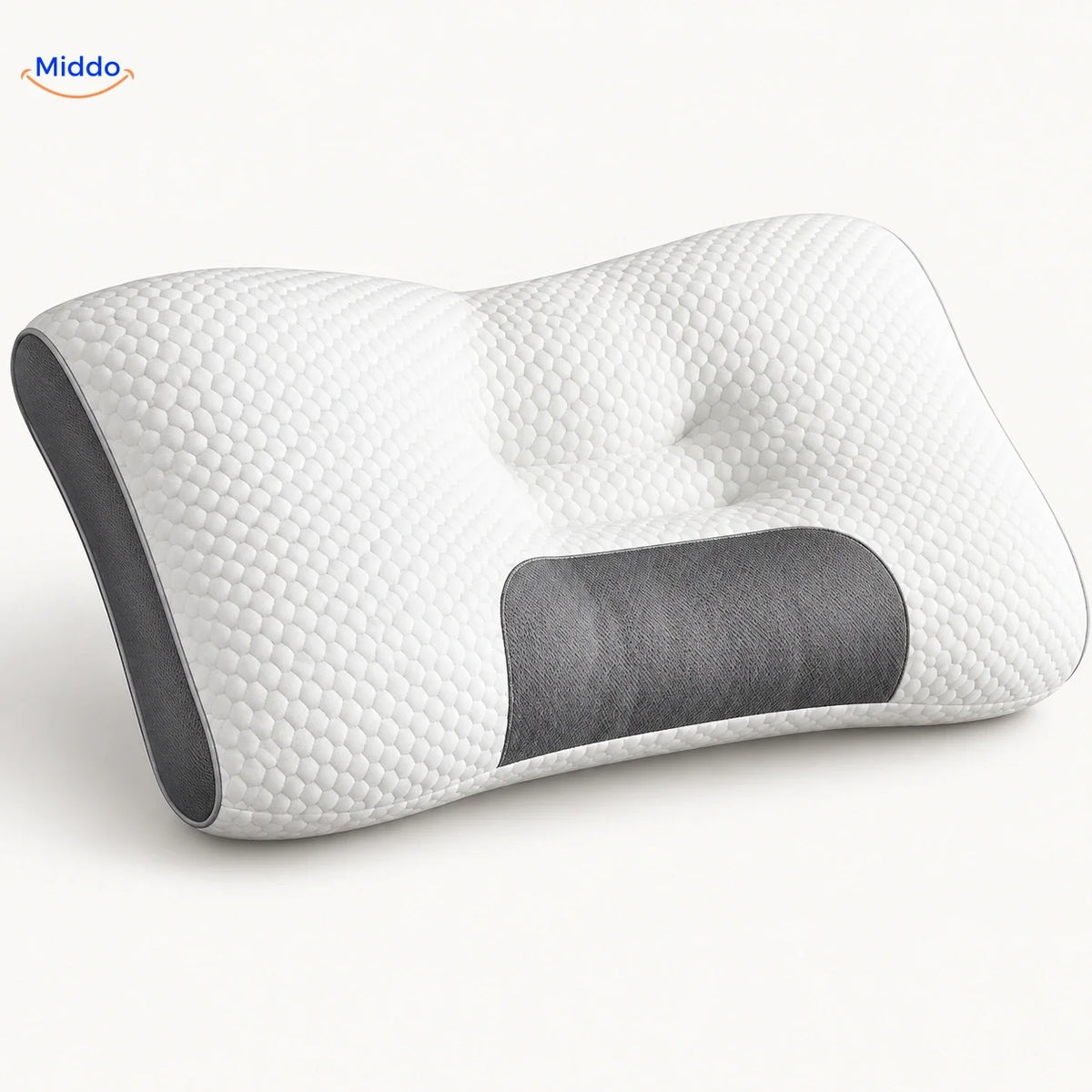 Cervical Support Pillow for Back & Side Sleepers with 2 Free Velvet Covers | Thomler
