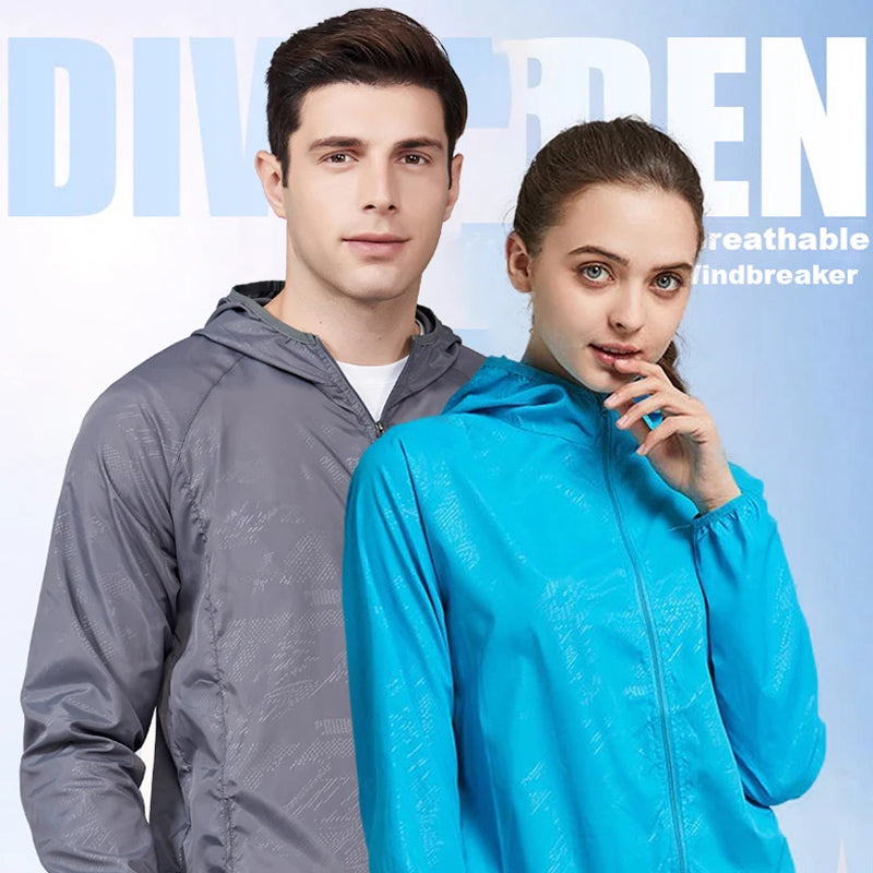 Packable Rain Shell Jacket with UPF 40+ Sun Protection & Quick-Dry Fabric for Hiking, Running, Cycling & Everyday Outdoor Use | Thomler
