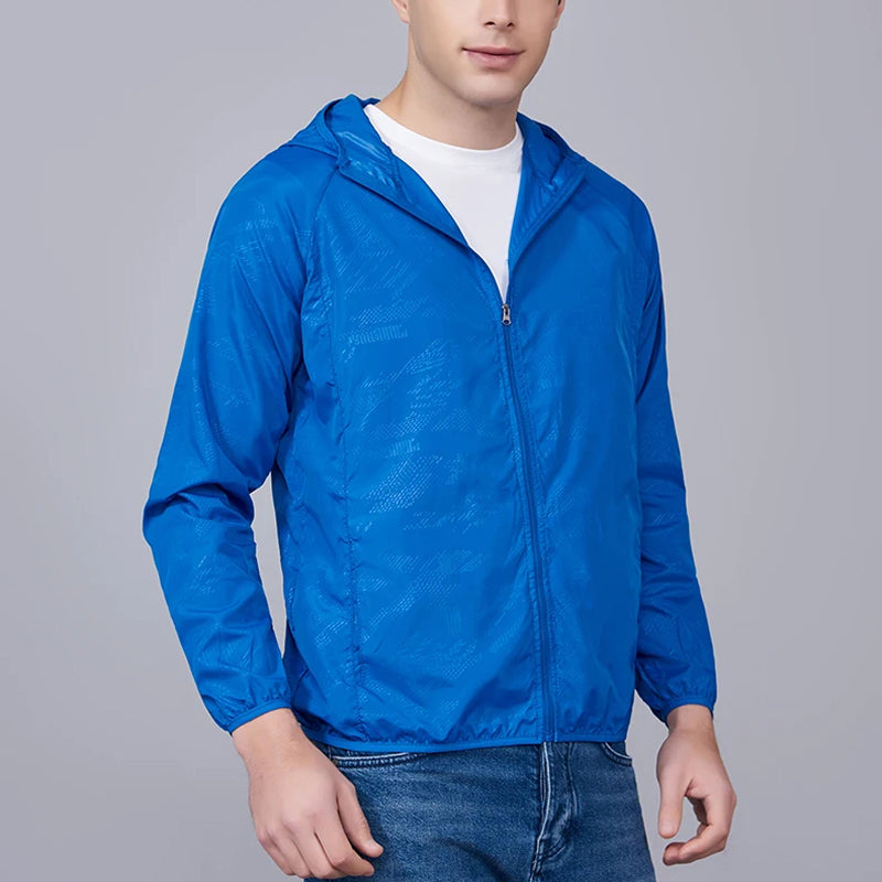Packable Rain Shell Jacket with UPF 40+ Sun Protection & Quick-Dry Fabric for Hiking, Running, Cycling & Everyday Outdoor Use | Thomler