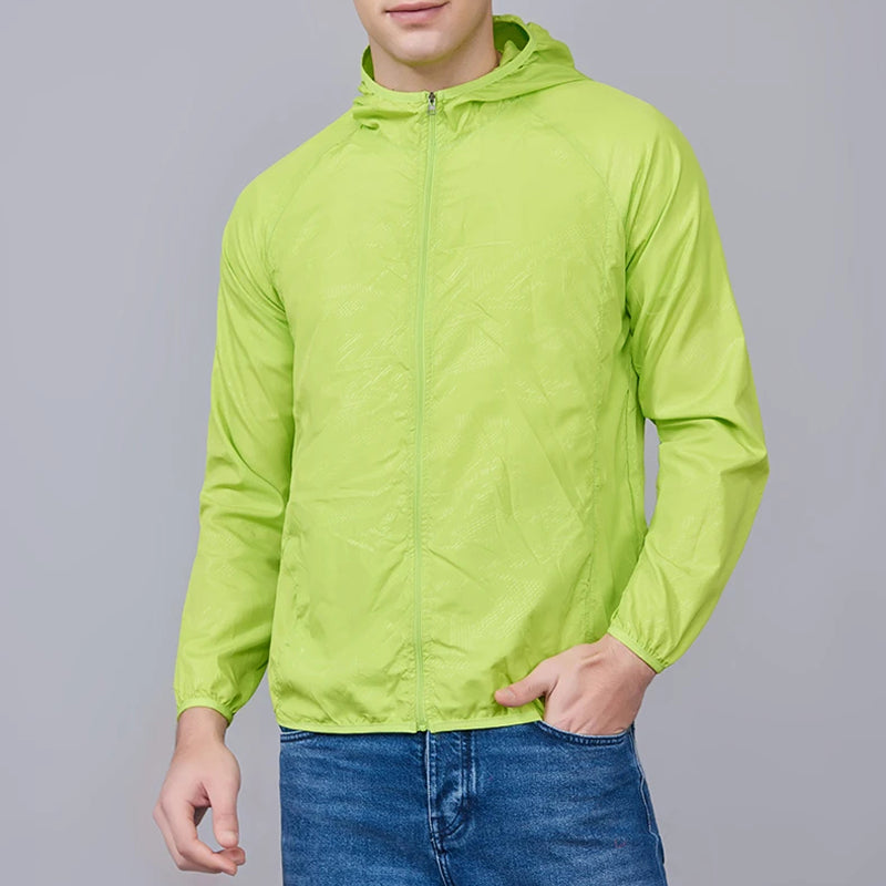 Packable Rain Shell Jacket with UPF 40+ Sun Protection & Quick-Dry Fabric for Hiking, Running, Cycling & Everyday Outdoor Use | Thomler