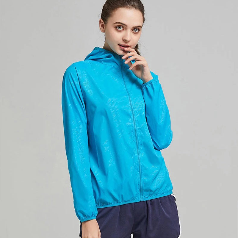 Packable Rain Shell Jacket with UPF 40+ Sun Protection & Quick-Dry Fabric for Hiking, Running, Cycling & Everyday Outdoor Use | Thomler