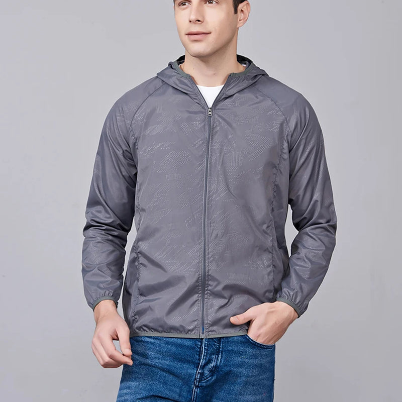 Packable Rain Shell Jacket with UPF 40+ Sun Protection & Quick-Dry Fabric for Hiking, Running, Cycling & Everyday Outdoor Use | Thomler