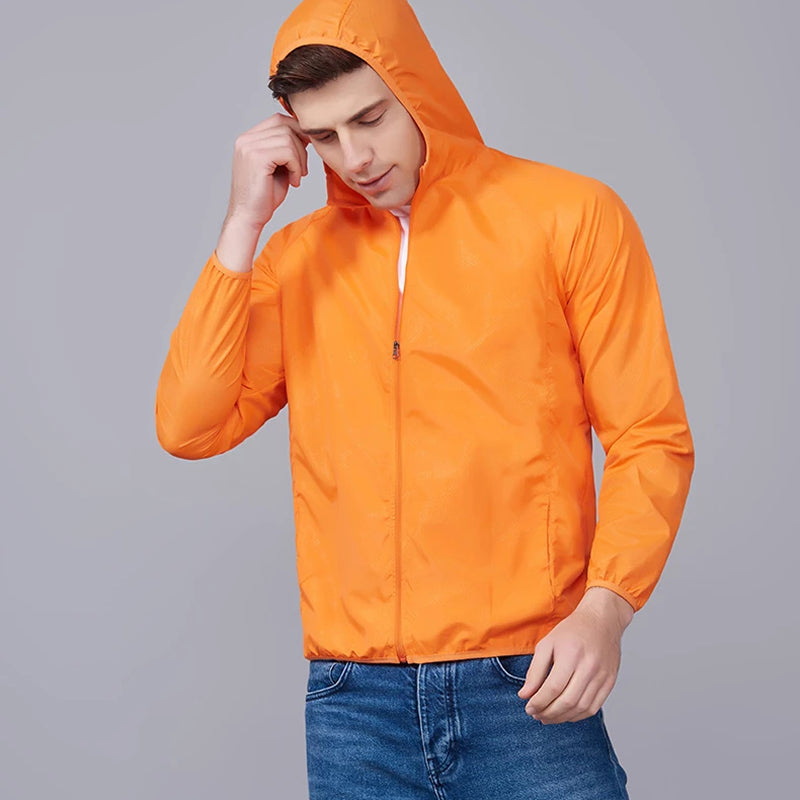 Packable Rain Shell Jacket with UPF 40+ Sun Protection & Quick-Dry Fabric for Hiking, Running, Cycling & Everyday Outdoor Use | Thomler