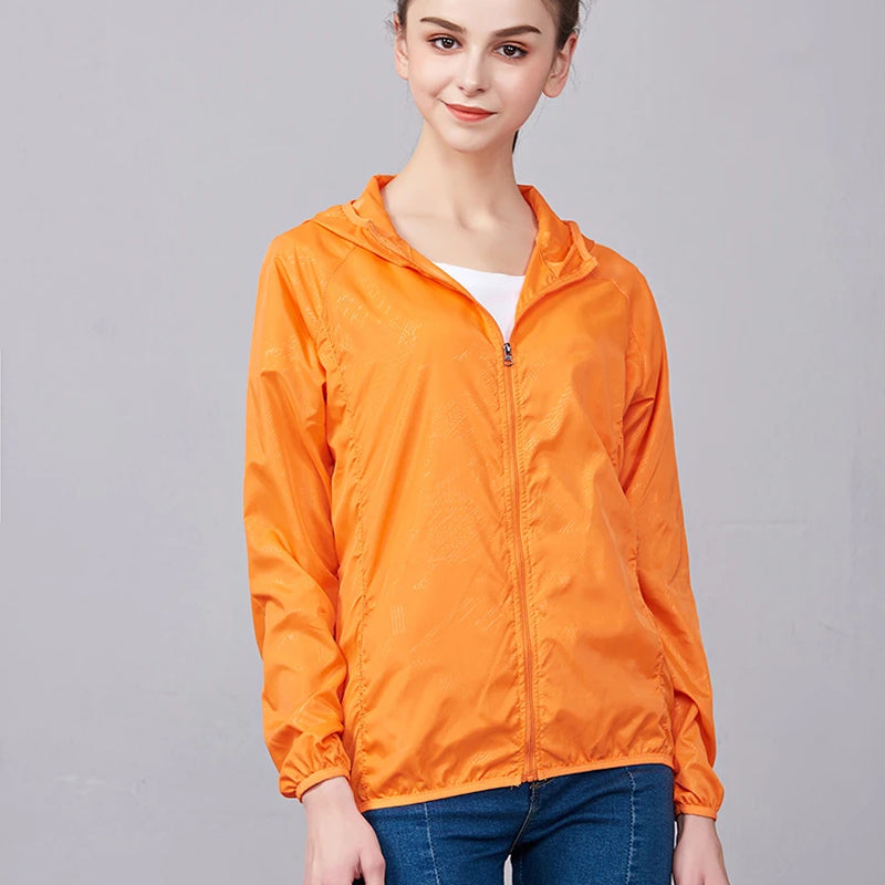 Packable Rain Shell Jacket with UPF 40+ Sun Protection & Quick-Dry Fabric for Hiking, Running, Cycling & Everyday Outdoor Use | Thomler