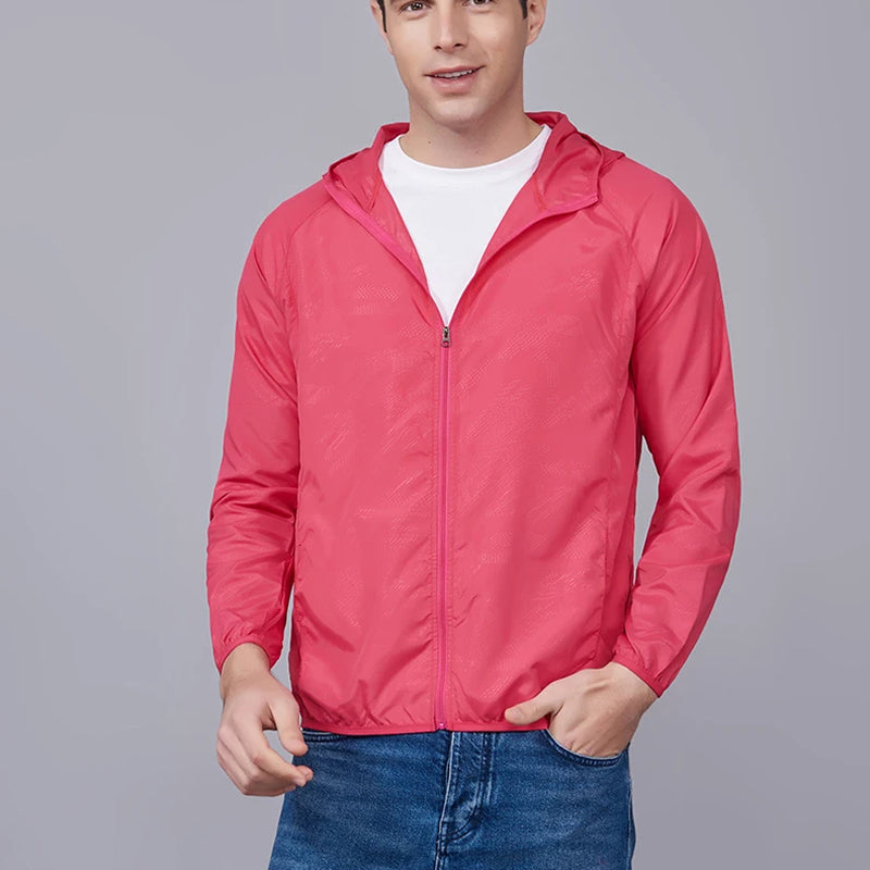 Packable Rain Shell Jacket with UPF 40+ Sun Protection & Quick-Dry Fabric for Hiking, Running, Cycling & Everyday Outdoor Use | Thomler