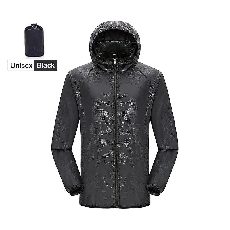 Packable Rain Shell Jacket with UPF 40+ Sun Protection & Quick-Dry Fabric for Hiking, Running, Cycling & Everyday Outdoor Use | Thomler